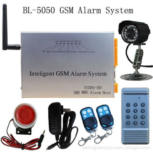 Professional Intelligent Camera GSM Alarm System Bl-5050g, SMS 5 Phones Call 5 Phones Automatically